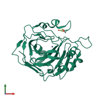 PDB entry 3u45 coloured by chain, front view.