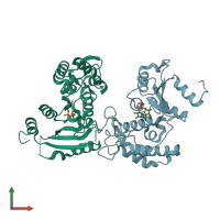 PDB entry 3u4h coloured by chain, front view.