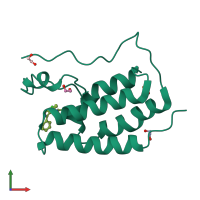 PDB entry 3u5j coloured by chain, front view.