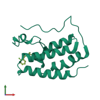 Monomeric assembly 2 of PDB entry 3u5k coloured by chemically distinct molecules, front view.