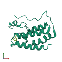 Monomeric assembly 3 of PDB entry 3u5k coloured by chemically distinct molecules, front view.