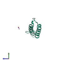 PDB entry 3u5v coloured by chain, side view.