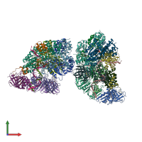 PDB entry 3u5z coloured by chain, front view.