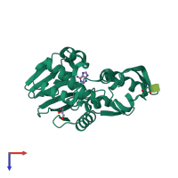 PDB entry 3u6z coloured by chain, top view.
