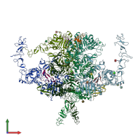 PDB entry 3u7u coloured by chain, front view.