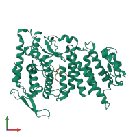 PDB entry 3u85 coloured by chain, front view.