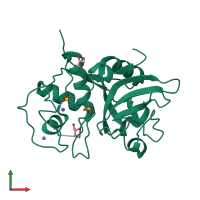 PDB entry 3u8e coloured by chain, front view.