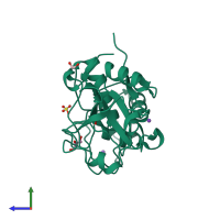 PDB entry 3u8e coloured by chain, side view.