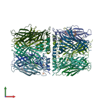 PDB entry 3u8l coloured by chain, front view.