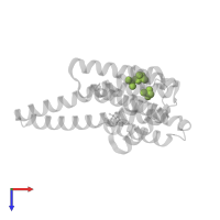 TERTIARY-BUTYL ALCOHOL in PDB entry 3ual, assembly 2, top view.