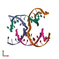 PDB entry 3ubi coloured by chain, front view.