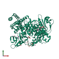 PDB entry 3ucq coloured by chain, front view.