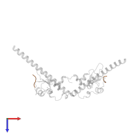 Histone H3.1 in PDB entry 3uee, assembly 1, top view.