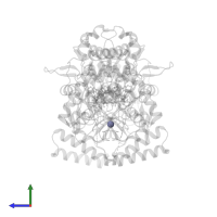 ZINC ION in PDB entry 3ufr, assembly 1, side view.