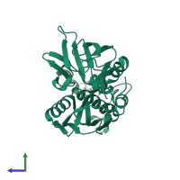 UDP-3-O-acyl-N-acetylglucosamine deacetylase in PDB entry 3uhm, assembly 1, side view.