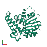 PDB entry 3ujd coloured by chain, front view.