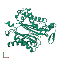 PDB entry 3ujk coloured by chain, front view.