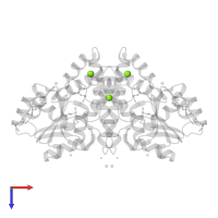 MAGNESIUM ION in PDB entry 3umb, assembly 1, top view.