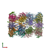PDB entry 3un8 coloured by chain, front view.
