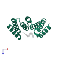Heat shock protein STI1 in PDB entry 3upv, assembly 1, top view.