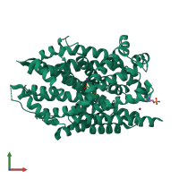 PDB entry 3usm coloured by chain, front view.