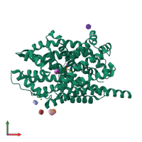 PDB entry 3usp coloured by chain, front view.
