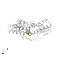 IRON/SULFUR CLUSTER in PDB entry 3uv7, assembly 1, top view.