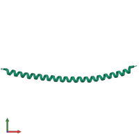 PDB entry 3v4q coloured by chain, front view.