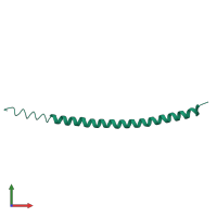 PDB entry 3v5b coloured by chain, front view.