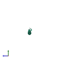 PDB entry 3v5b coloured by chain, side view.