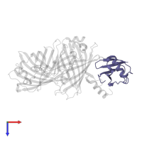 Ubiquitin in PDB entry 3vht, assembly 1, top view.