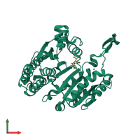 PDB entry 3vl4 coloured by chain, front view.