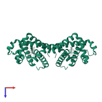 Myoglobin in PDB entry 3vm9, assembly 1, top view.
