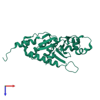 Membrane-associated protein VP24 in PDB entry 3vne, assembly 1, top view.