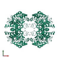 Glutaminase kidney isoform, mitochondrial 65 kDa chain in PDB entry 3vp4, assembly 1, front view.