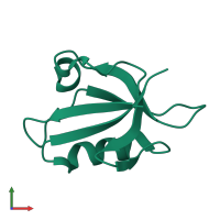 PDB entry 3vqf coloured by chain, front view.