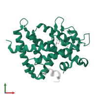 Vitamin D3 receptor in PDB entry 3vt5, assembly 1, front view.