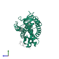 Vitamin D3 receptor in PDB entry 3vt6, assembly 1, side view.