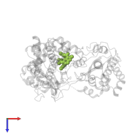 5-{[(4-chlorophenyl)sulfonyl]amino}-2-methyl-1-benzofuran-3-carboxylic acid in PDB entry 3vws, assembly 1, top view.