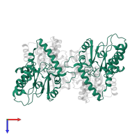 Cobalt-containing nitrile hydratase subunit alpha in PDB entry 3vyh, assembly 1, top view.