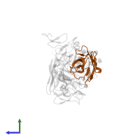 monoclonal antibody fab 83-7 fragment - heavy chain in PDB entry 3w13, assembly 1, side view.