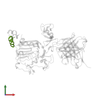 Insulin B chain in PDB entry 3w13, assembly 1, front view.