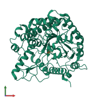 PDB entry 3w53 coloured by chain, front view.