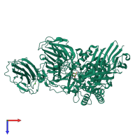 PDB entry 3w5m coloured by chain, top view.