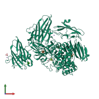 PDB entry 3w5n coloured by chain, front view.