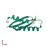 PDB entry 3w5x coloured by chain, front view.