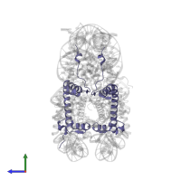 Histone H2A type 1-B/E in PDB entry 3w96, assembly 1, side view.