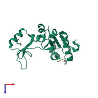 PDB entry 3w9y coloured by chain, top view.