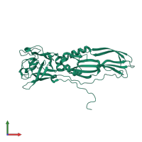 PDB entry 3wa1 coloured by chain, front view.
