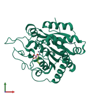 PDB entry 3wc5 coloured by chain, front view.